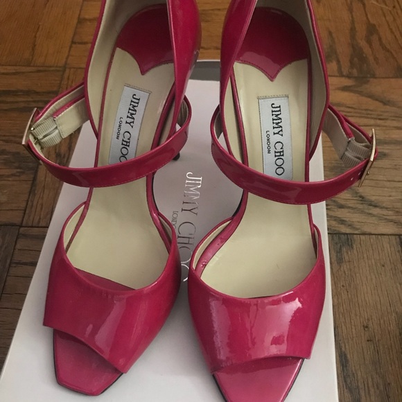 Jimmy choo fuchsia pen toe pumps - Picture 2 of 6